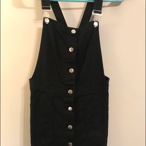Black jean overall dress